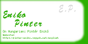 eniko pinter business card