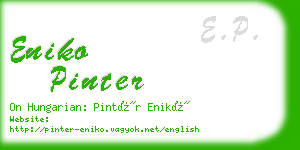 eniko pinter business card
